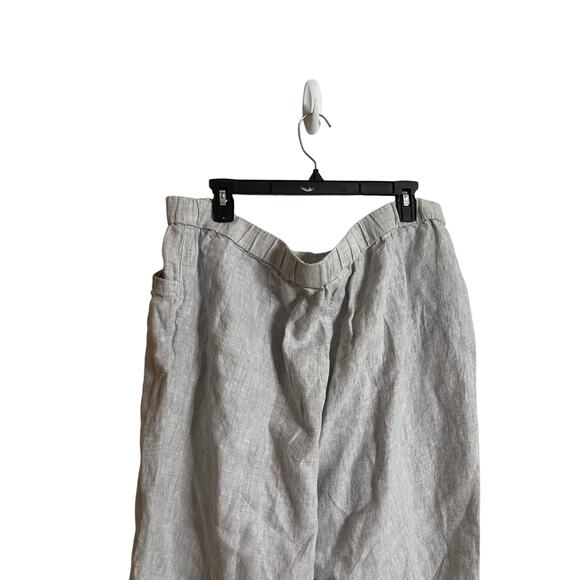 J. Jill Purejill Elements 100% Linen Pull-On Pants Grey Relaxed Womans 2X - Picture 8 of 8